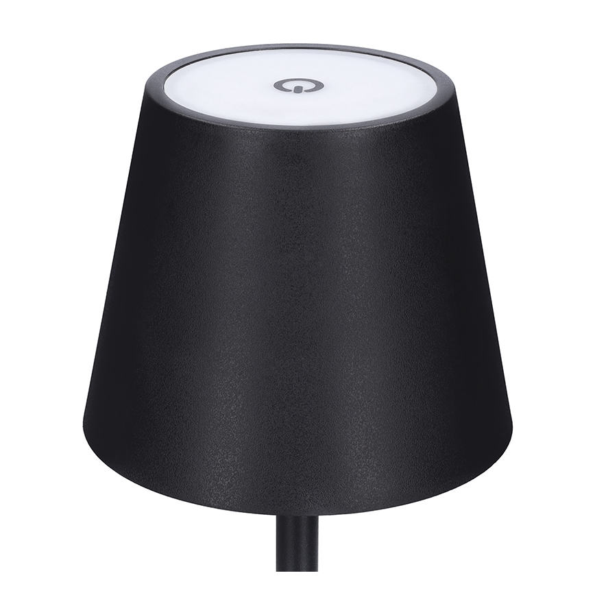 LED regulējamā, uzlādējamā galda lampa ar skārienvadību LUCCA LED/3,7V 3000/4000/6500K 2000 mAh melna