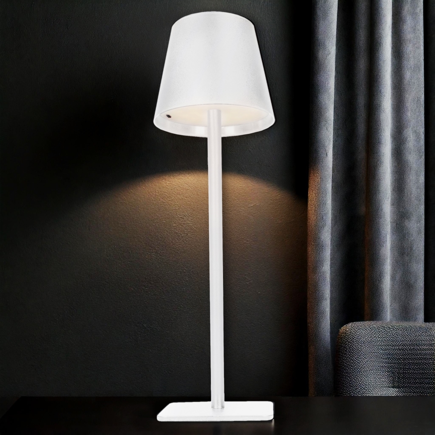 LED regulējama uzlādējamā skārienvadāma galda lampa LUCCA LED/3,7V 3000/4000/6500K 2000 mAh balta