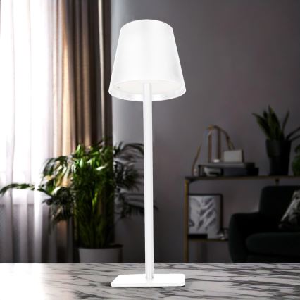 LED regulējama uzlādējamā skārienvadāma galda lampa LUCCA LED/3,7V 3000/4000/6500K 2000 mAh balta