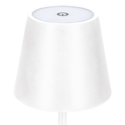 LED regulējama uzlādējamā skārienvadāma galda lampa LUCCA LED/3,7V 3000/4000/6500K 2000 mAh balta