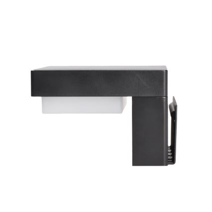 LED Saules enerģijas sienas lampa ar kustības un krēslas sensoru PALERMO LED/5W/2000 mAh IP54 melna