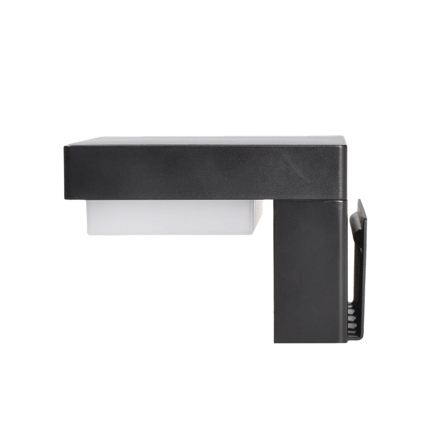 LED Saules enerģijas sienas lampa ar kustības un krēslas sensoru PALERMO LED/5W/2000 mAh IP54 melna