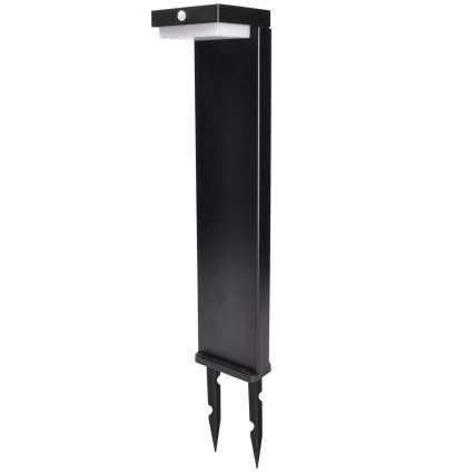 LED Saules enerģijas lampa ar kustību un krēslas sensoru PALERMO LED/5W/2000 mAh IP54 melna