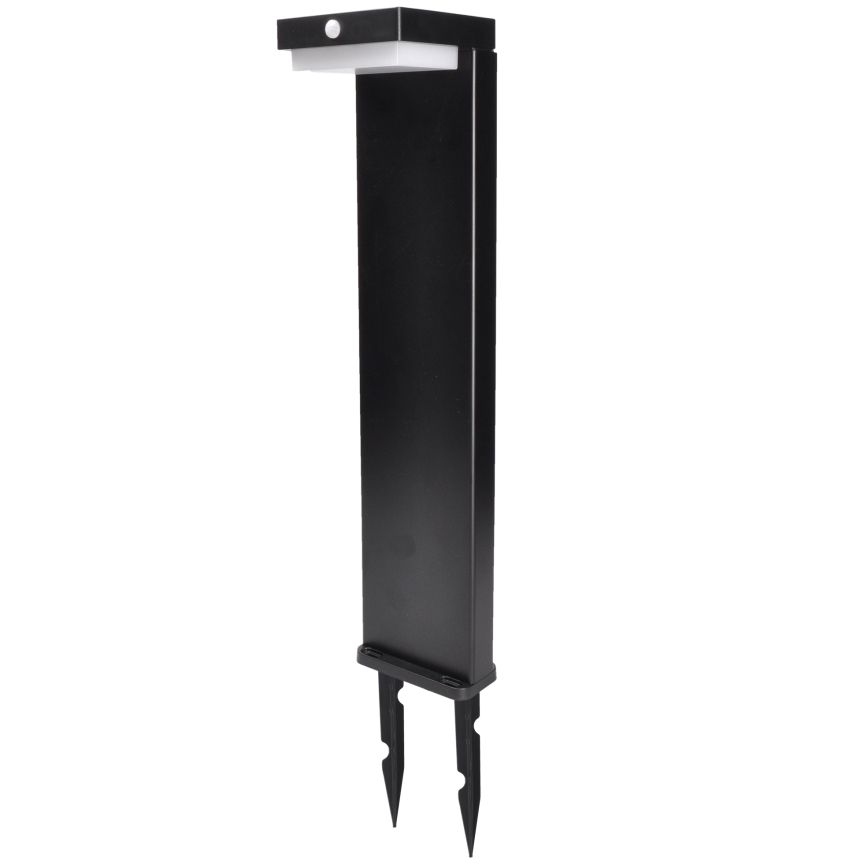 LED Saules enerģijas lampa ar kustību un krēslas sensoru PALERMO LED/5W/2000 mAh IP54 melna