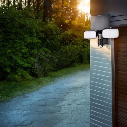 Saules LED prožektors ar sensoru LED/9W/3,7V 3600 mAh IP54
