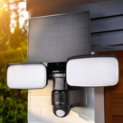 Saules LED prožektors ar sensoru LED/9W/3,7V 3600 mAh IP54