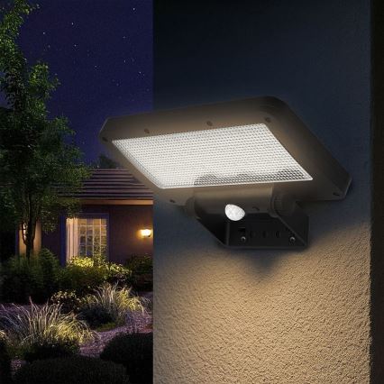 LED saules prožektors ar sensoru, 5 W, 3,7 V, 1500 mAh, IP54
