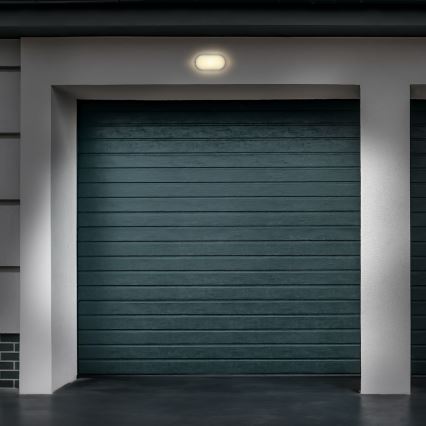 LED Āra sienas lampa LED/13W/230V 4000K IP54 pelēka ovāls