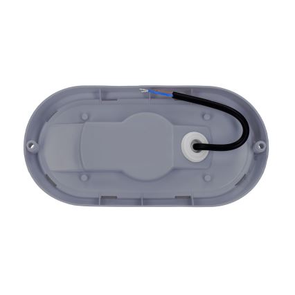 LED Āra sienas lampa LED/13W/230V 4000K IP54 pelēka ovāls