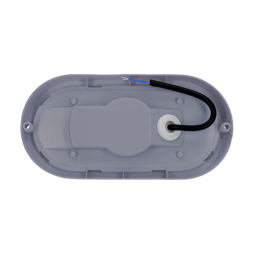 LED Āra sienas lampa LED/13W/230V 4000K IP54 pelēka ovāls