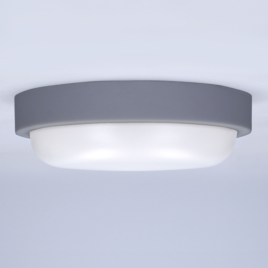 LED Āra sienas lampa LED/13W/230V 4000K IP54 pelēka apaļa
