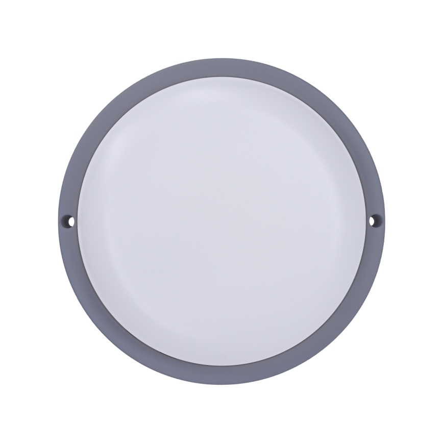 LED Āra sienas lampa LED/13W/230V 4000K IP54 pelēka apaļa