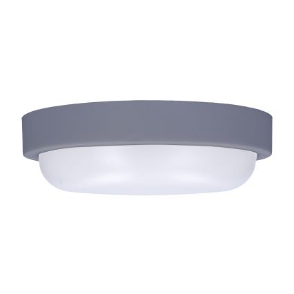 LED Āra sienas lampa LED/13W/230V 4000K IP54 pelēka apaļa