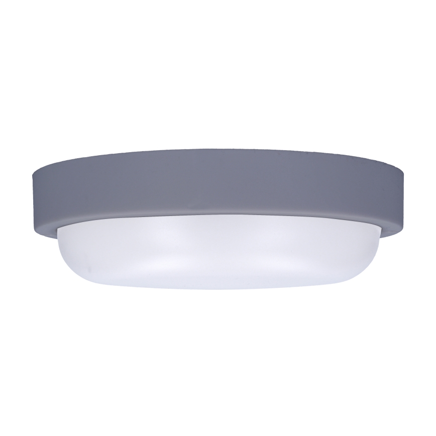 LED Āra sienas lampa LED/13W/230V 4000K IP54 pelēka apaļa