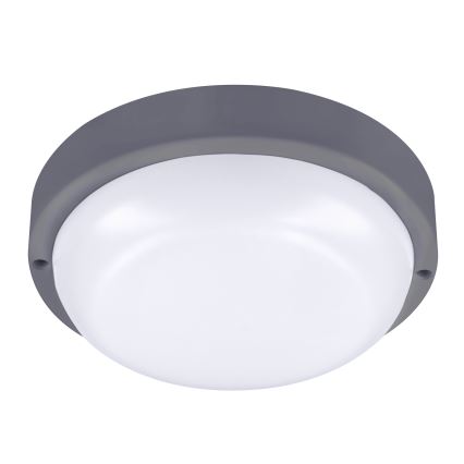 LED Āra sienas lampa LED/20W/230V 4000K IP54 pelēka apaļa