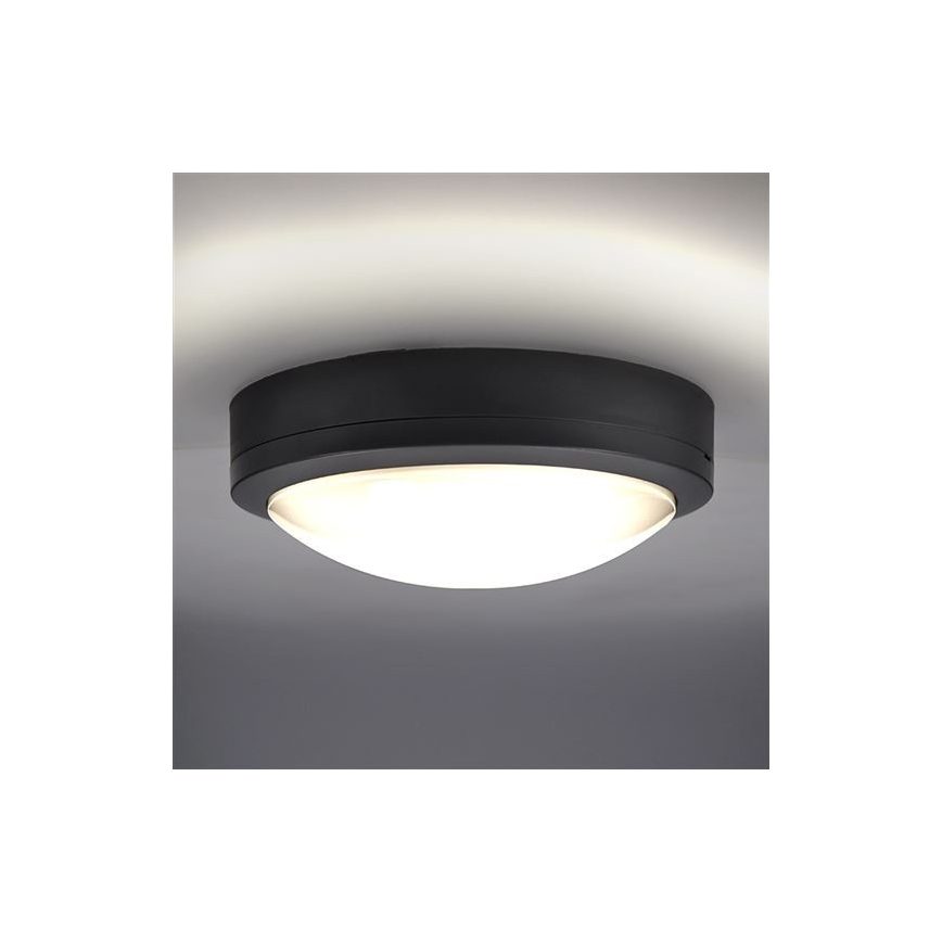 LED Āra griestu lampa SIENA LED/20W/230V IP54 d. 23 cm antracīta
