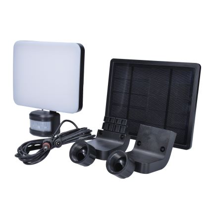 LED Saules enerģijas prožektors ar kustību sensoru LED/11W/3,7V 4400mAh 3000K/4000K/6500K IP54