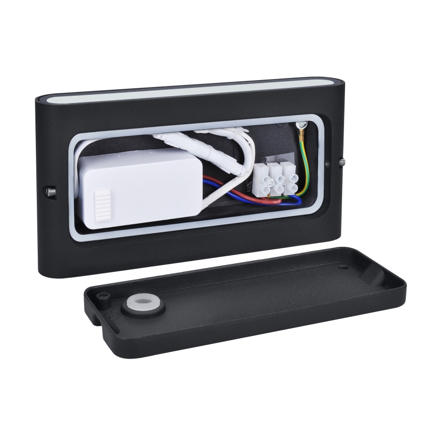 LED Āra sienas lampa MODENA LED/12W/230V 3000/4000/6000K IP54 melna