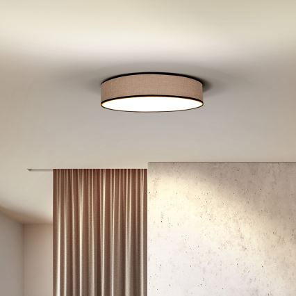 LED Aptumšojama griestu lampa BROWNIE LED/48W/230V 3000-6500K brūna d. 40 cm + tālvadības pults