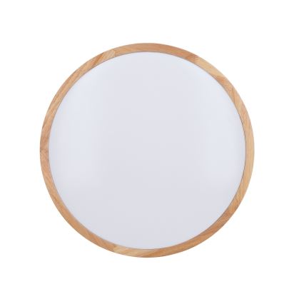 LED Aptumšojama griestu lampa WOODY LED/48W/230V 3000-6500K ozols d. 38 cm + tālvadības pults