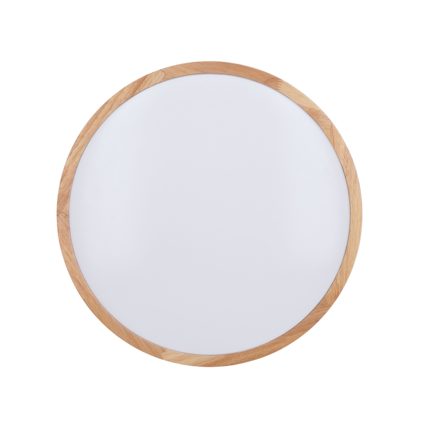 LED Aptumšojama griestu lampa WOODY LED/48W/230V 3000-6500K ozols d. 38 cm + tālvadības pults