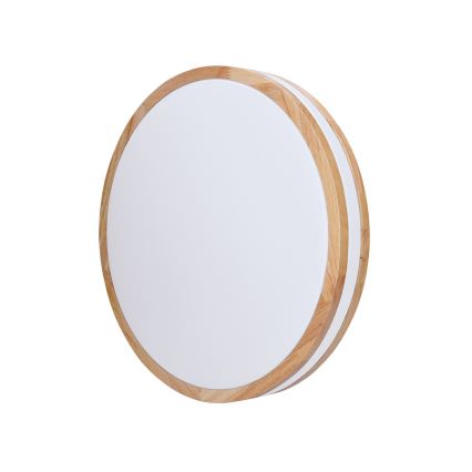 LED Aptumšojama griestu lampa WOODY LED/48W/230V 3000-6500K ozols d. 38 cm + tālvadības pults