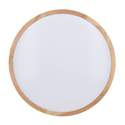 LED Aptumšojama griestu lampa WOODY LED/60W/230V 3000-6500K ozols d. 50 cm + tālvadības pults