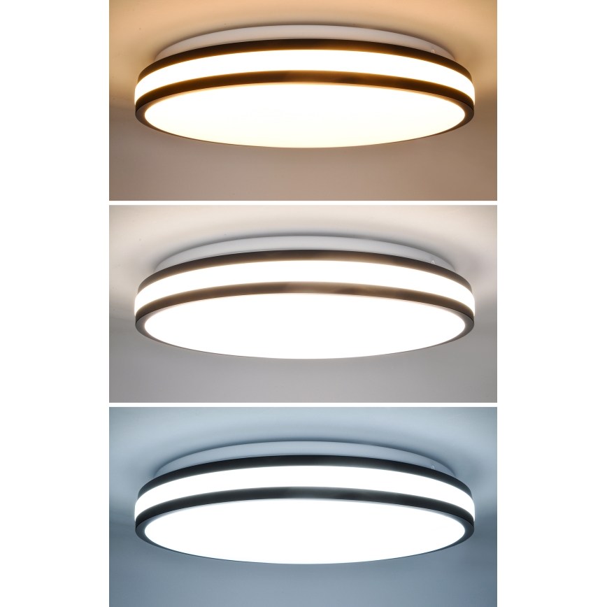 LED Aptumšojama griestu lampa LASKOS LED/48W/230V 3000-6500K melna + tālvadības pults