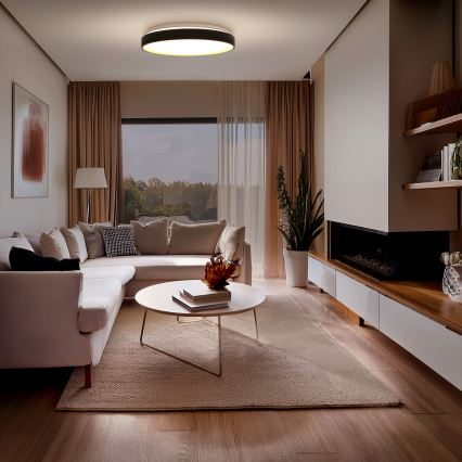 LED Aptumšojama griestu lampa CALA LED/48W/230V 3000-6500K melna/zelta + tālvadības pults