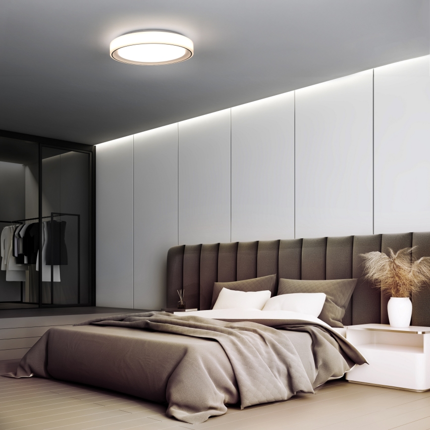 LED RGB Aptumšojama griestu lampa FLOCO LED/30W/230V 3000-6500K + RGB/6W d. 40cm + tālvadības pults