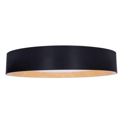 LED Aptumšojama griestu lampa LARIOS LED/48W/230V 3000-6500K d. 39 cm melna + tālvadības pults