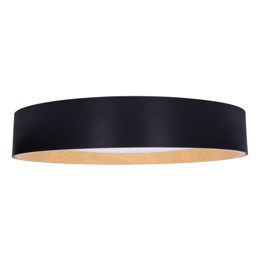 LED Aptumšojama griestu lampa LARIOS LED/48W/230V 3000-6500K d. 39 cm melna + tālvadības pults