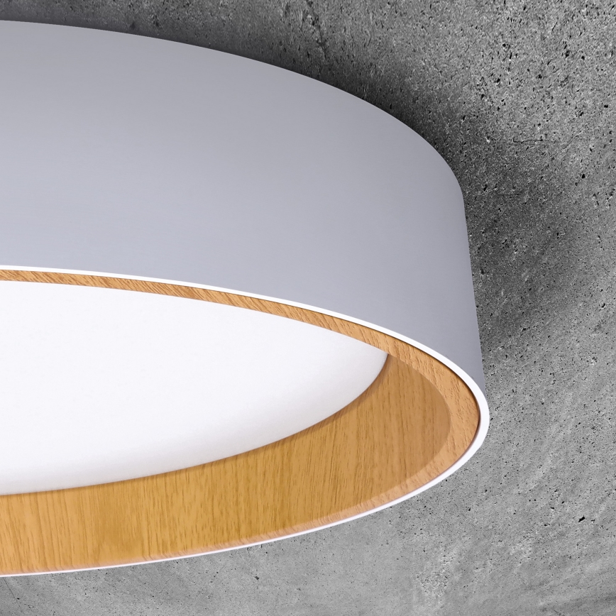 LED Aptumšojama griestu lampa LARIOS LED/48W/230V 3000-6500K d. 39 cm balta + tālvadības pults