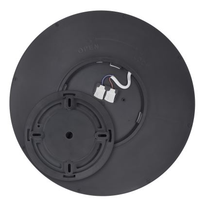 LED Aptumšojama griestu lampa ESTELA LED/36W/230V d. 30 cm melna + tālvadības pults