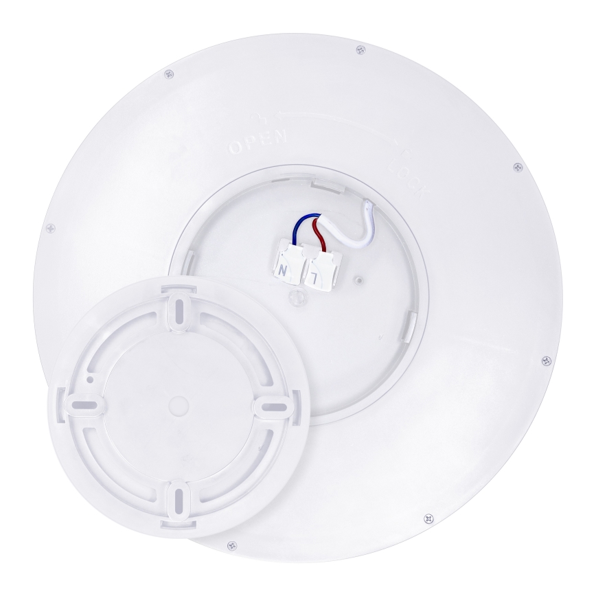 LED Aptumšojama griestu lampa ESTELA LED/36W/230V d. 30 cm balta + tālvadības pults