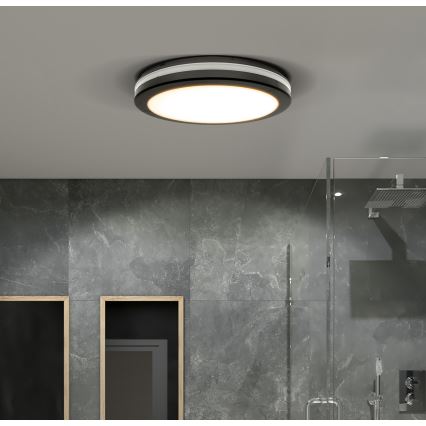 LED Aptumšojama āra griestu lampa LED/36W/40W/44W/230V 3000/4000/6500K IP65 melna