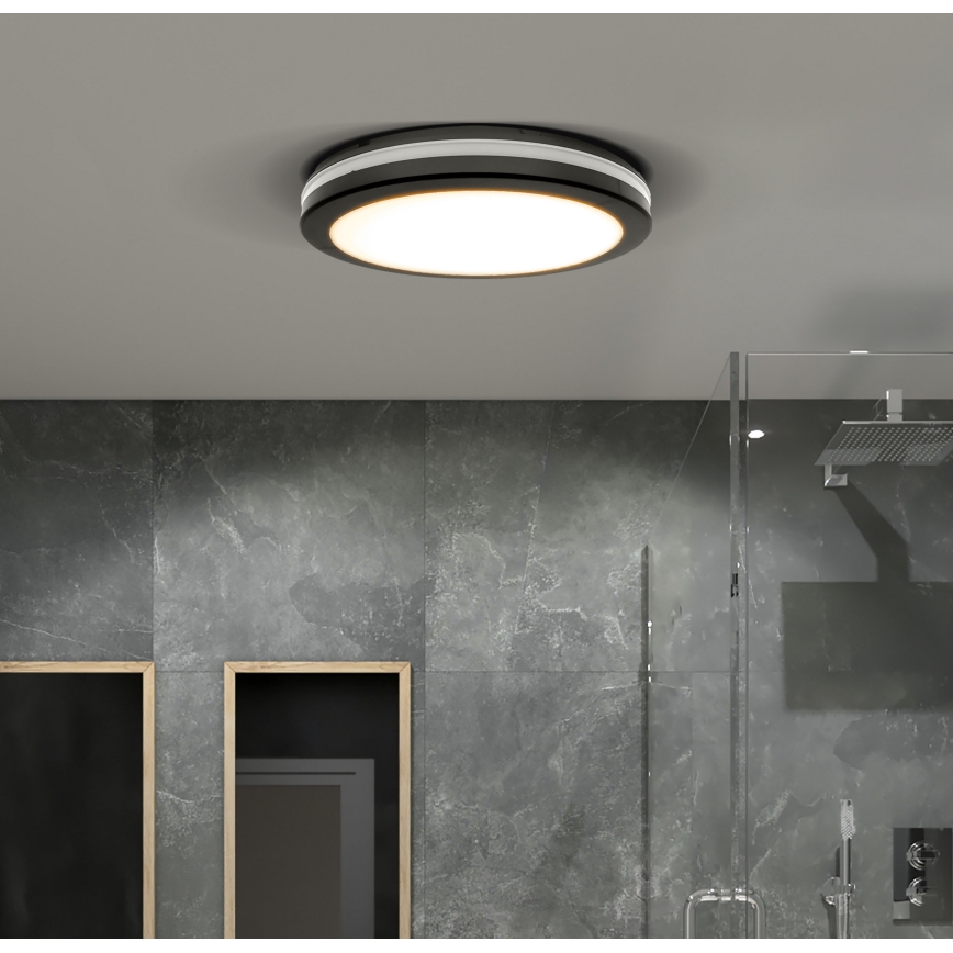LED Aptumšojama āra griestu lampa LED/36W/40W/44W/230V 3000/4000/6500K IP65 melna