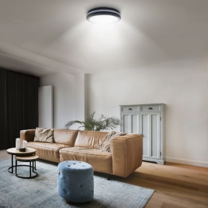 LED Aptumšojama āra griestu lampa LED/36W/40W/44W/230V 3000/4000/6500K IP65 melna