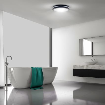 LED Aptumšojama āra griestu lampa LED/36W/40W/44W/230V 3000/4000/6500K IP65 melna