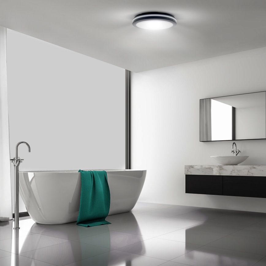 LED Aptumšojama āra griestu lampa LED/36W/40W/44W/230V 3000/4000/6500K IP65 melna