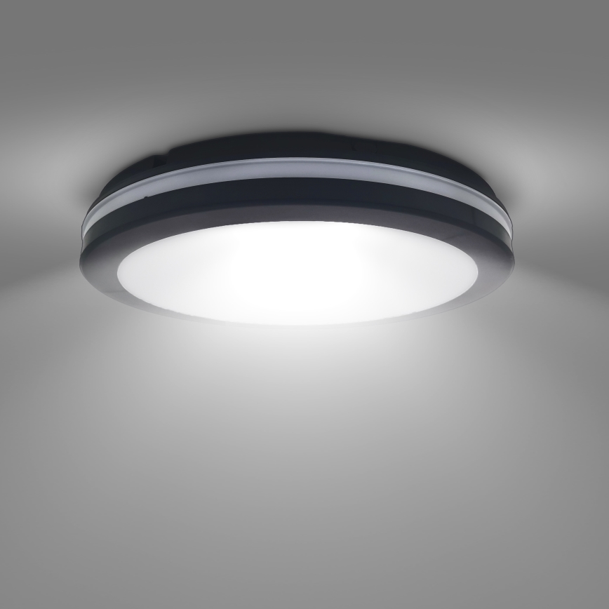 LED Aptumšojama āra griestu lampa LED/36W/40W/44W/230V 3000/4000/6500K IP65 melna