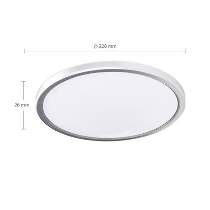 LED vannas istabas griestu lampa ACATE LED/18W/230V 3000/4000/6000K Ø 22 cm IP54
