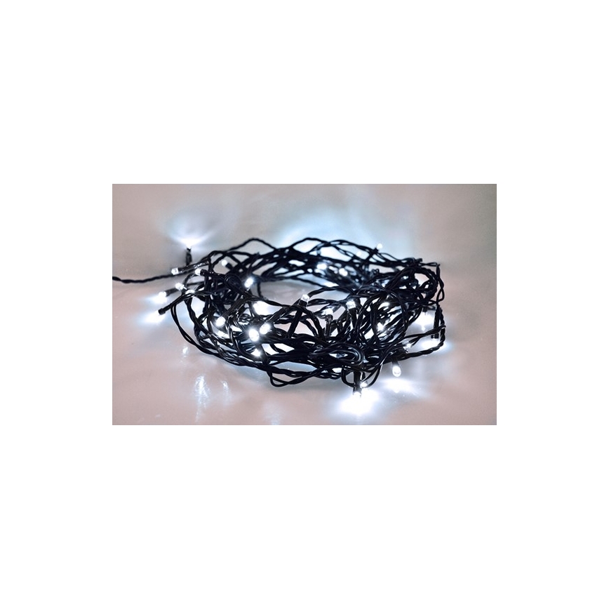 LED Ziemassvētku āra virtene 100xLED/8 funkcijas IP44 13m vēsi balts