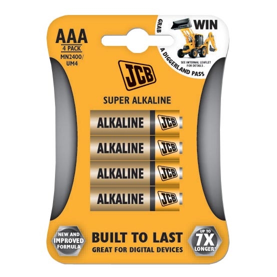 Soligth JCB-LR03-4B - 4 gab Alkaline baterija AAA 1,5V