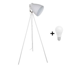 Soligth WA001-W - LED Grīdas lampa MILANO 1xE27 1xE27/10W/230V balta 145cm