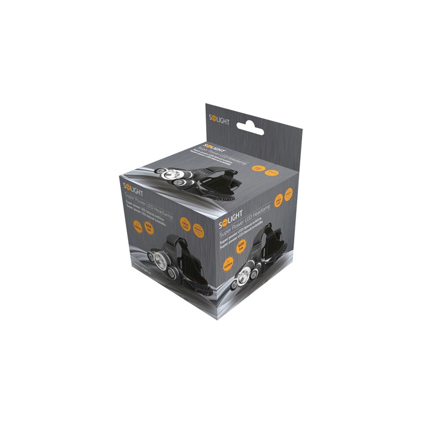 Soligth WH23 - LED galvas lampa 3x Cree chip/ 4xAA