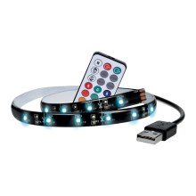 Soligth WM504 - KOMPLEKTS 2x LED RGB Josla priekš TV ar tālvadības pulti IP65 LED/USB 50cm