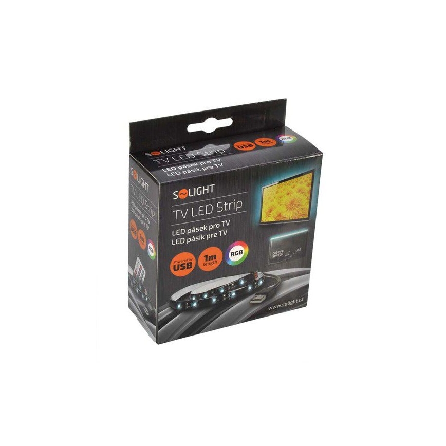 Soligth WM504 - KOMPLEKTS 2x LED RGB Josla priekš TV ar tālvadības pulti IP65 LED/USB 50cm