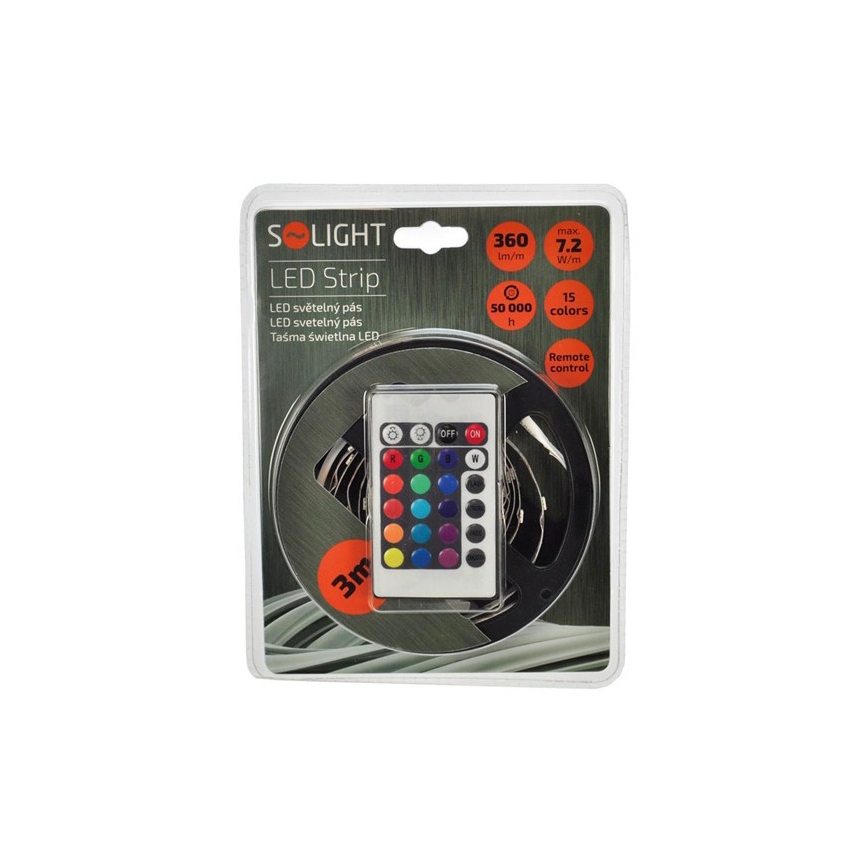 Soligth WM55 - LED josla ar tālvadības pulti 7,2W/12V 3m