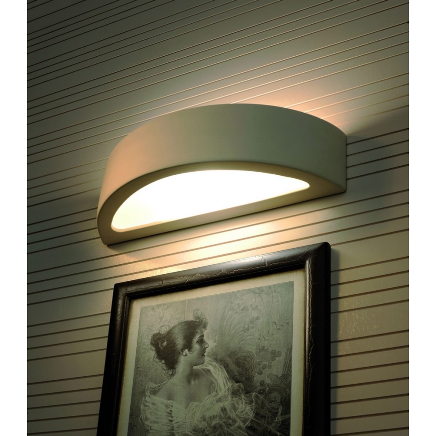 Sienas lampa ATENA 1xE27/60W/230V 40,5 cm balta